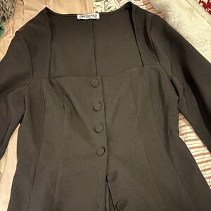 Square neck black shirt